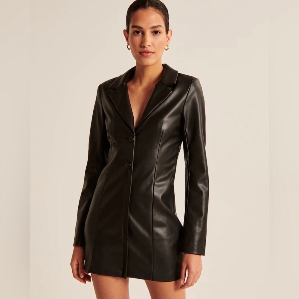 Abercrombie leather blazer dress